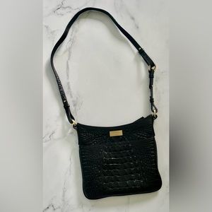 Brahmin Cross Body Crocodile-Embossed Leather Bag